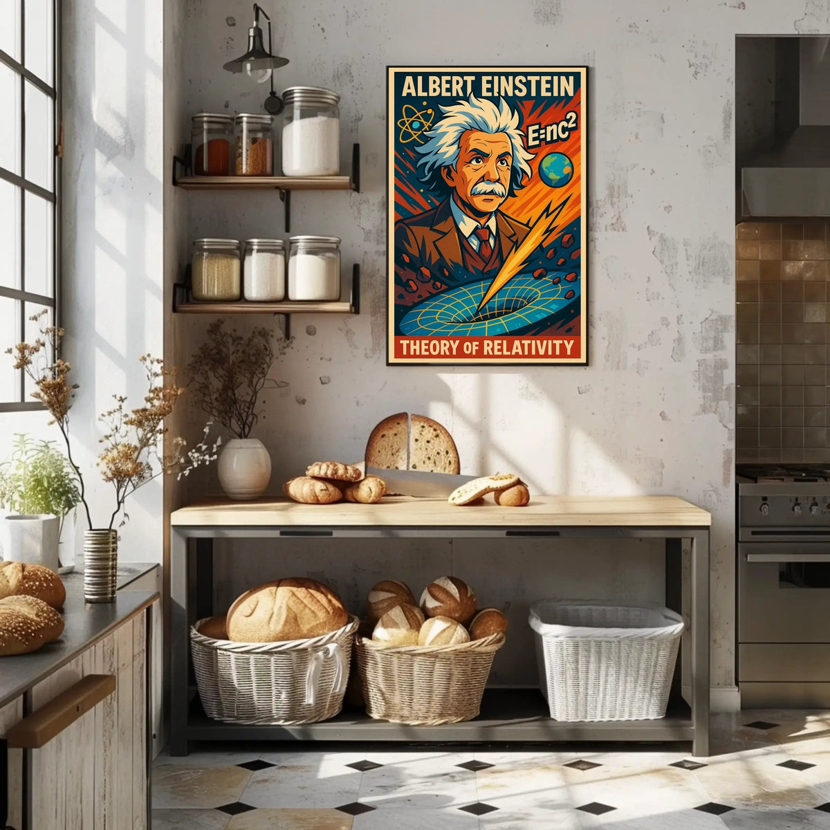 Albert Einstein Relativity Academic Vintage Science Poster