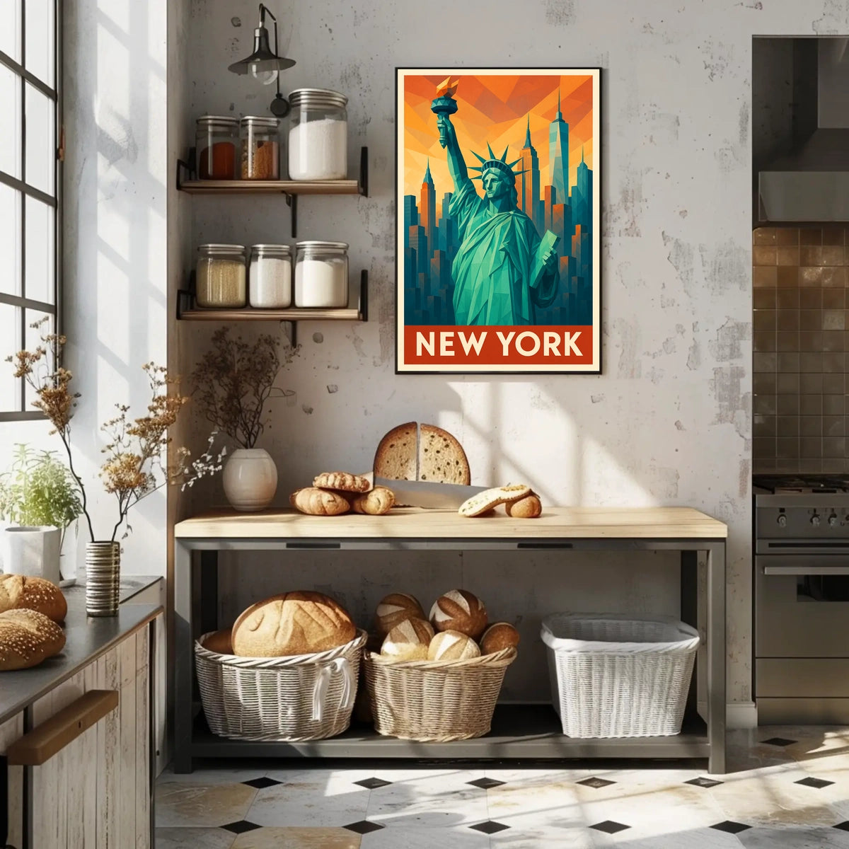 New York Iconic Skyline Poster