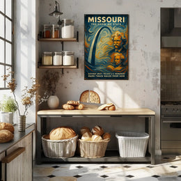 Missouri Gateway Arch Vintage Cultural or Heritage Poster