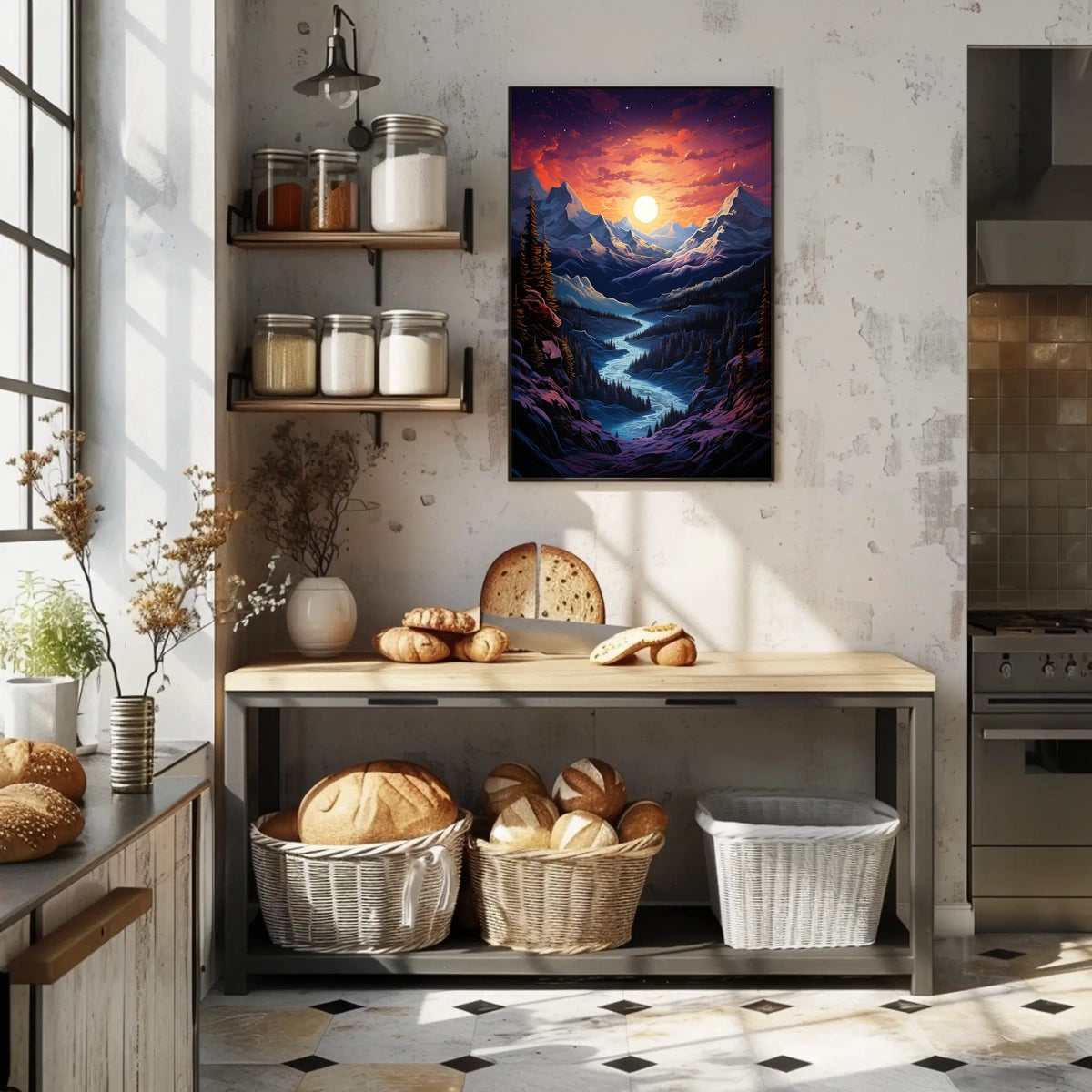 Majestic Alpine Sunrise Landscape Print - National Park Poster
