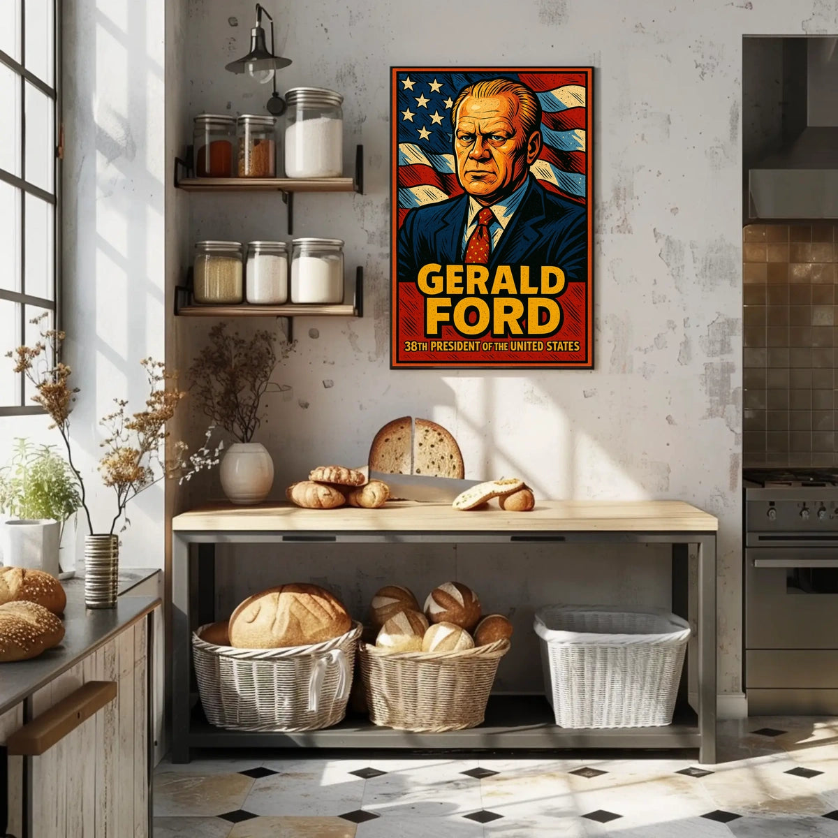Gerald Ford 38th President Poster Museum Quality Wall Art