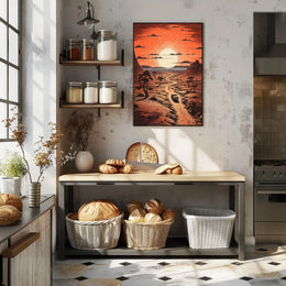 Desert Journey At Sunset Poster
