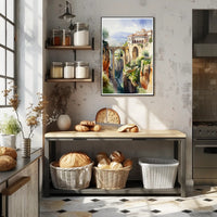 Serene Cliffside Retreat Poster PosterGoat