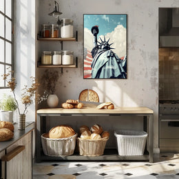 Statue of Liberty Freedom Travel Poster