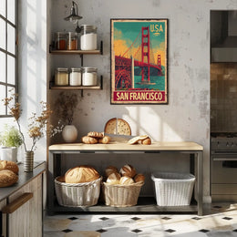 San Francisco Vintage Travel Poster