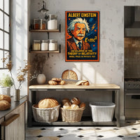Albert Einstein Relativity Theory Vintage Science Educational Wall Art Gift Idea Poster
