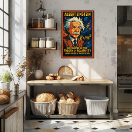 Albert Einstein Relativity Theory Vintage Science Educational Wall Art Gift Idea Poster