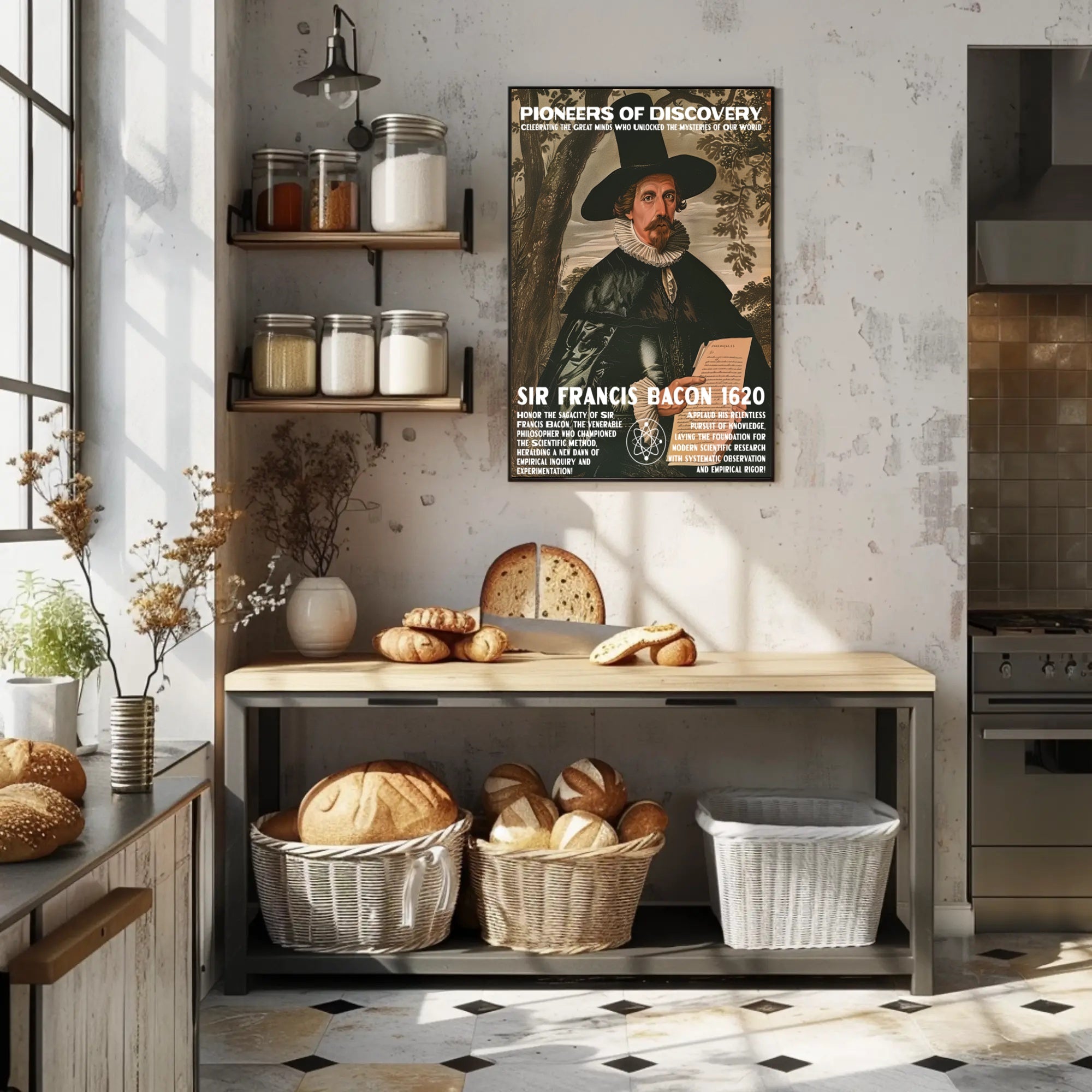 Sir Francis Bacon Historical Educational Poster