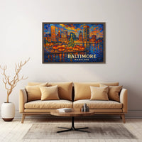 Baltimore Skyline Celebration Poster