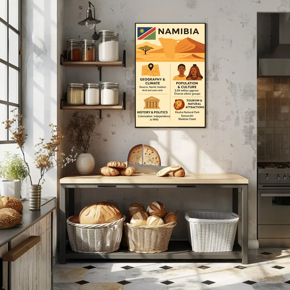 Namibia's Natural Wonders Travel Poster