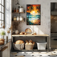 Tropical Sunset Serenity Poster