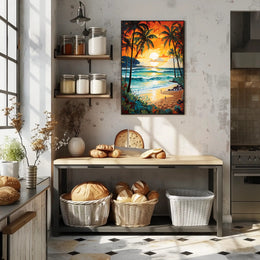 Tropical Sunset Serenity Poster