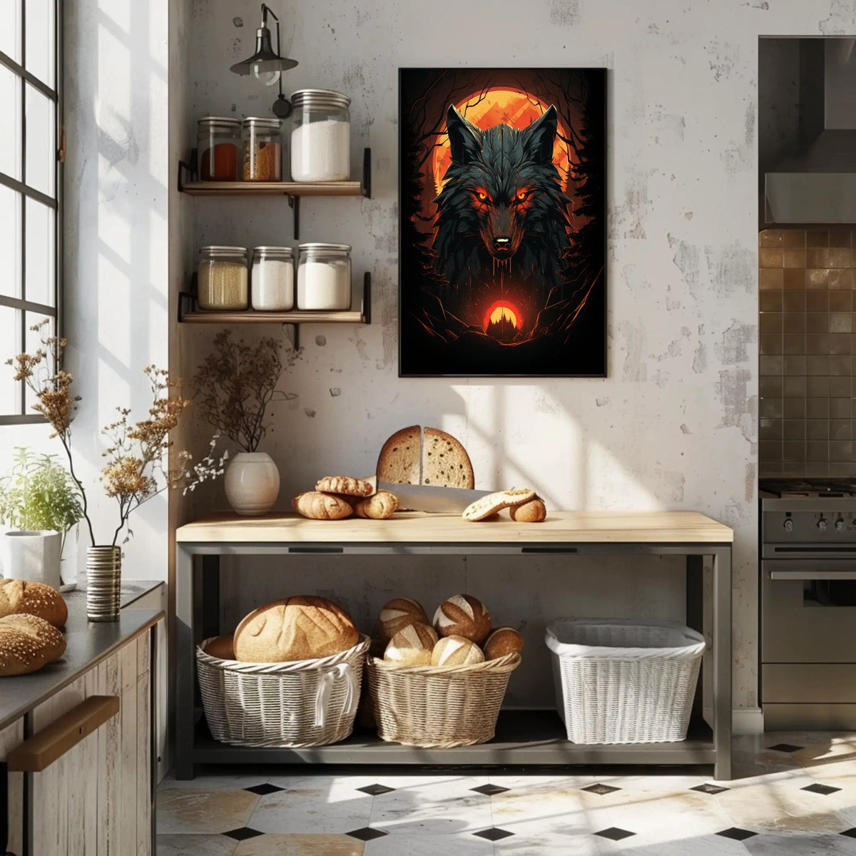 The Enigmatic Wolf At Dusk Poster