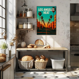 Los Angeles Heat: Vibrant Urban Cityscape Poster