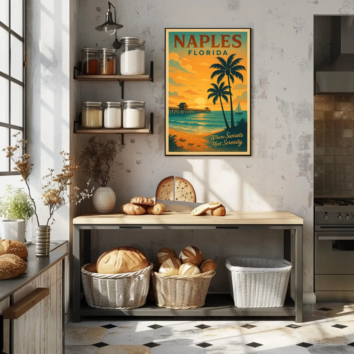 Naples, Florida Where Sunsets Meet Serenity Poster