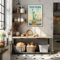 New York Iconic Landmarks Poster