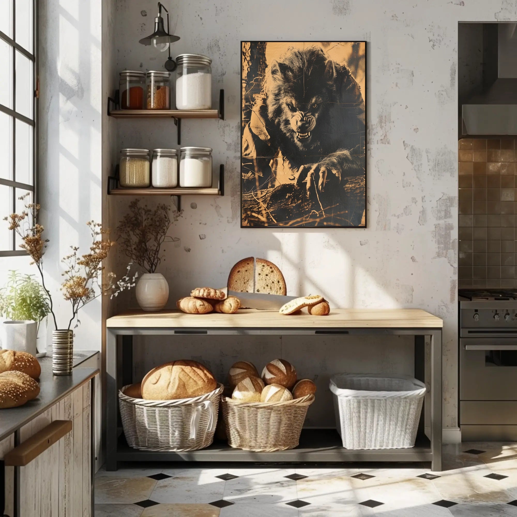 The Ferocious Werewolf Art Print Poster Decor PosterGoat