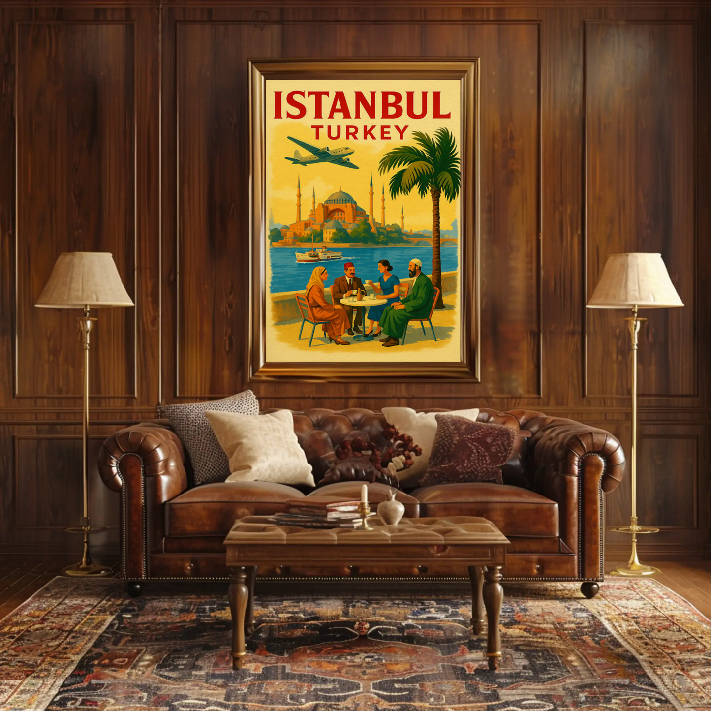 Istanbul Turkey Hagia Sophia Vintage Poster