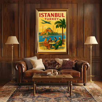 Istanbul Turkey Hagia Sophia Vintage Poster