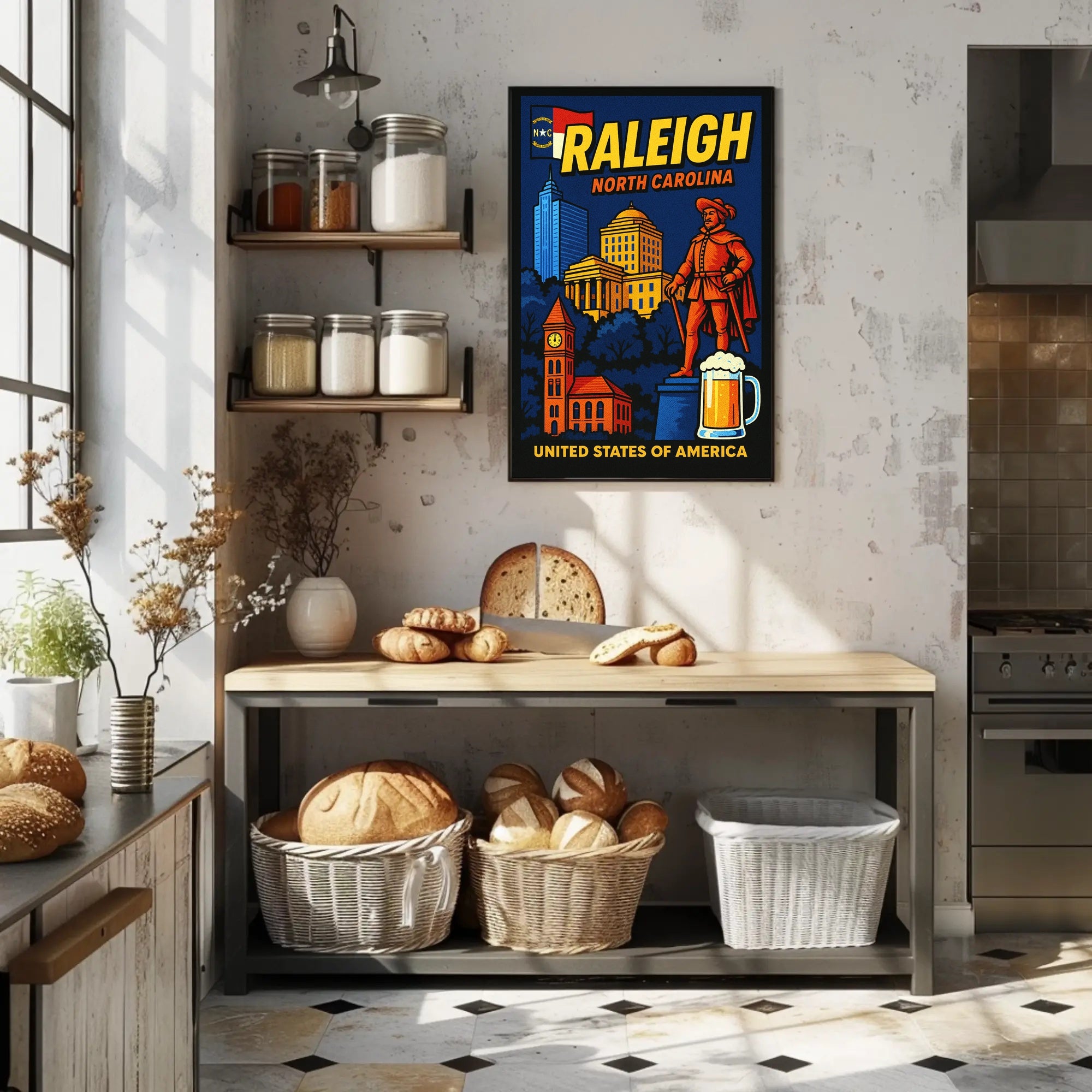 Raleigh, North Carolina Poster PosterGoat