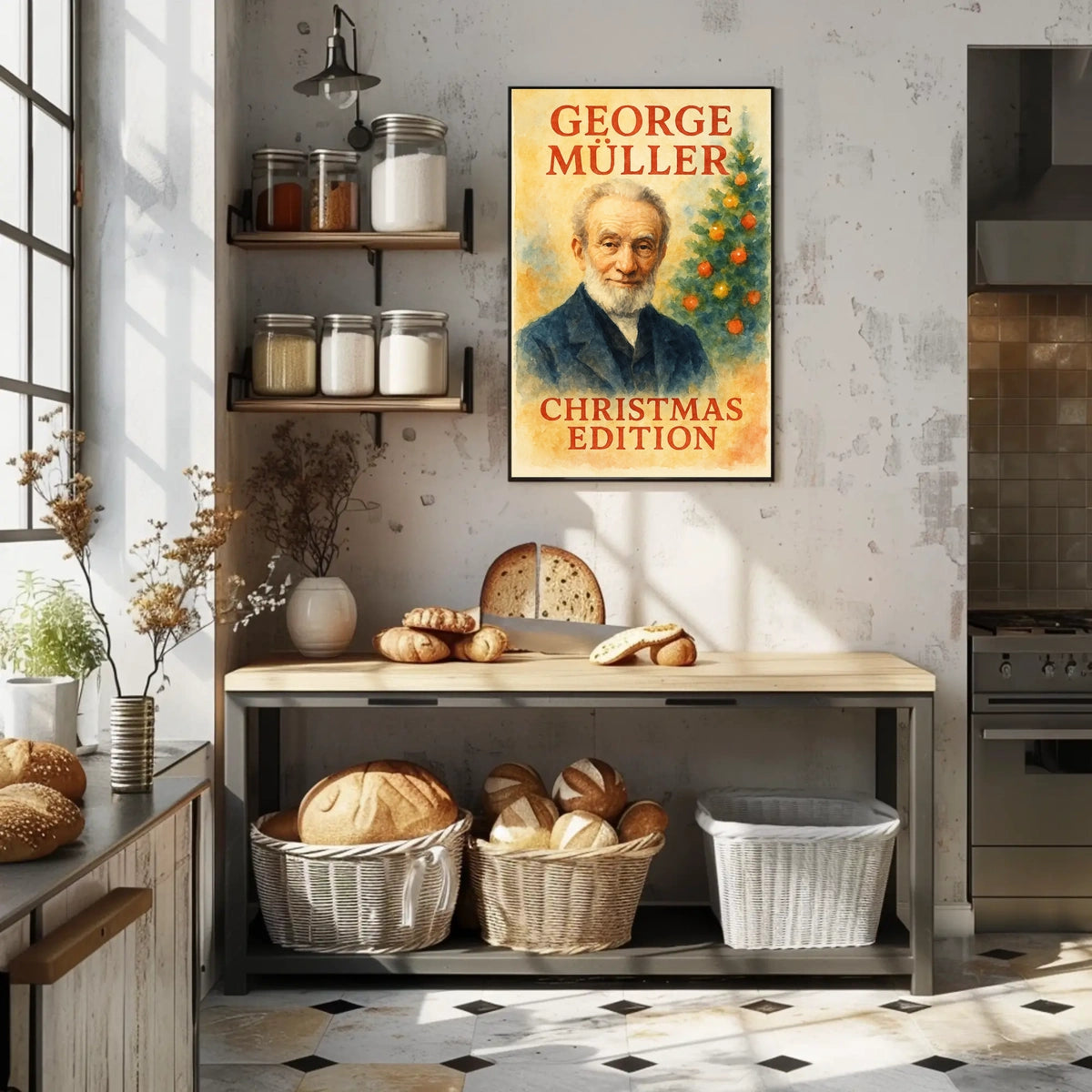 George Müller Holiday Historic Inspired Christmas Festival Poster