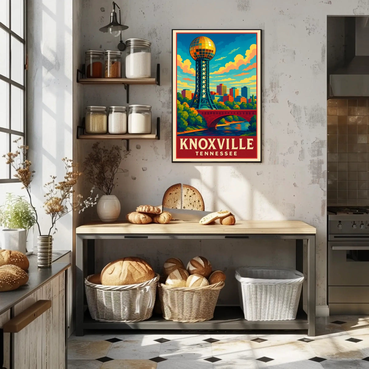 Knoxville, Tennessee A Vibrant Poster