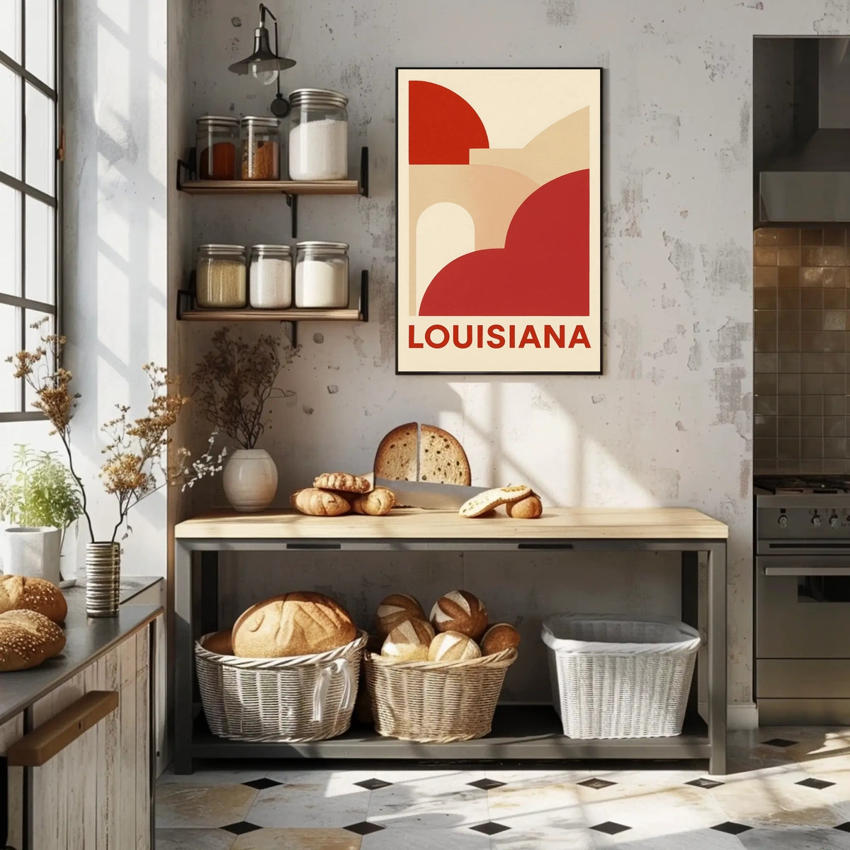 Louisiana Abstract Art Poster