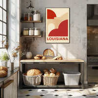 Louisiana Abstract Art Poster