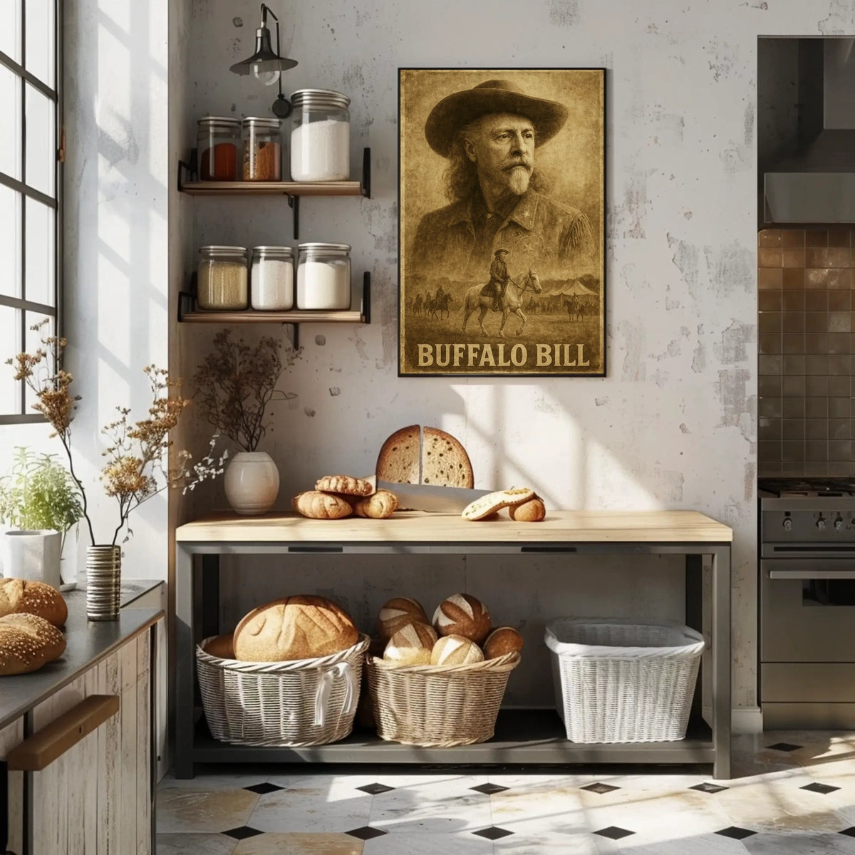 Buffalo Bill Wild West Heritage Historical Poster