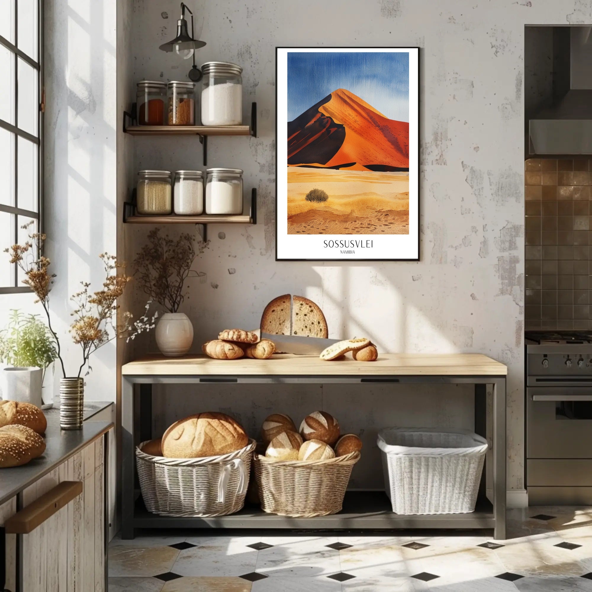 Sossusvlei Sand Dunes Namibia Travel Poster PosterGoat