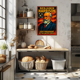 Benjamin Harrison 23rd US President Poster Vintage Wall Art