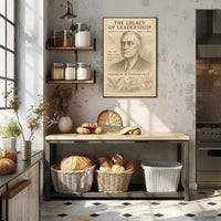 Franklin D Roosevelt 32nd President Sketch Poster Art Print PosterGoat