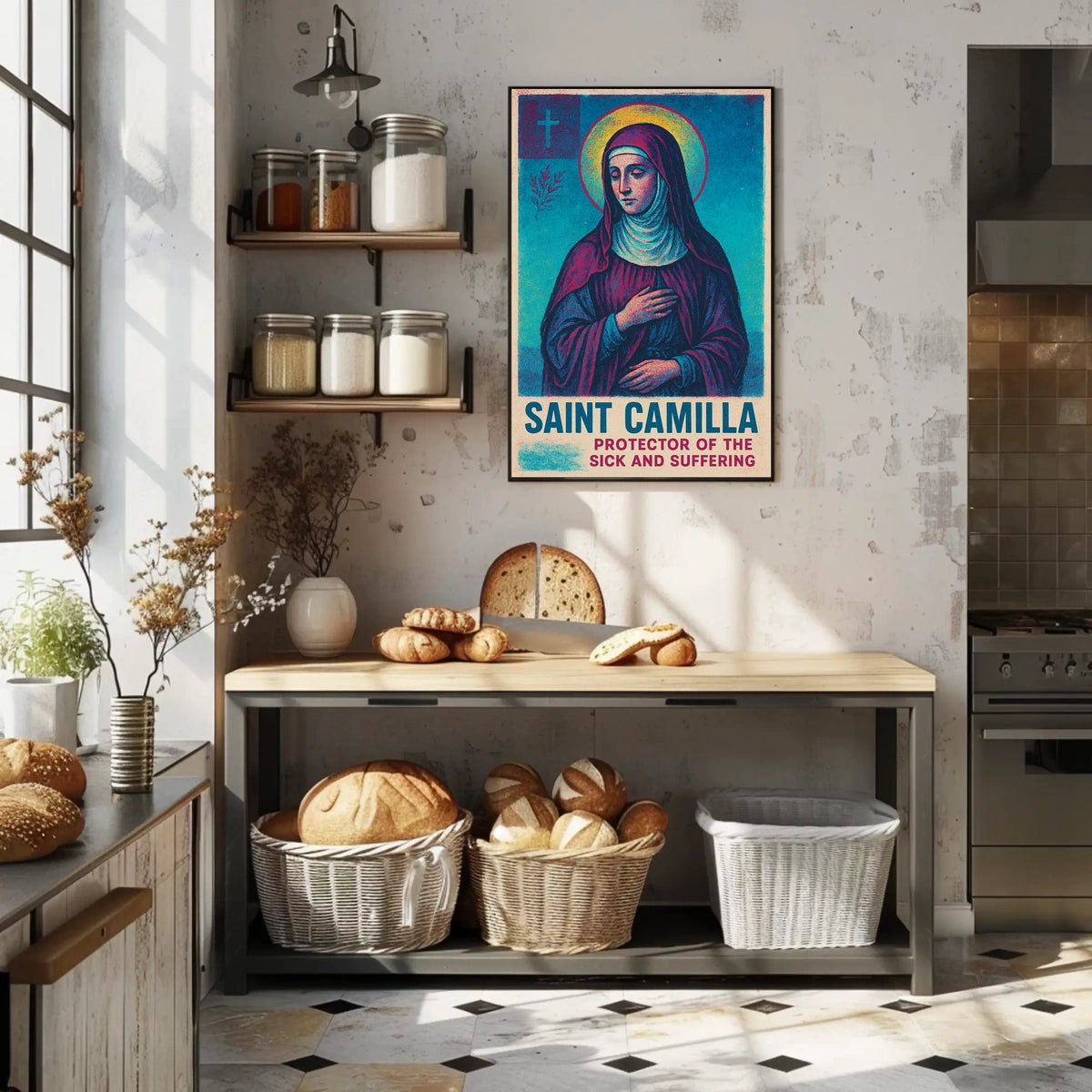 Saint Camilla Protector of the Sick and Suffering Poster