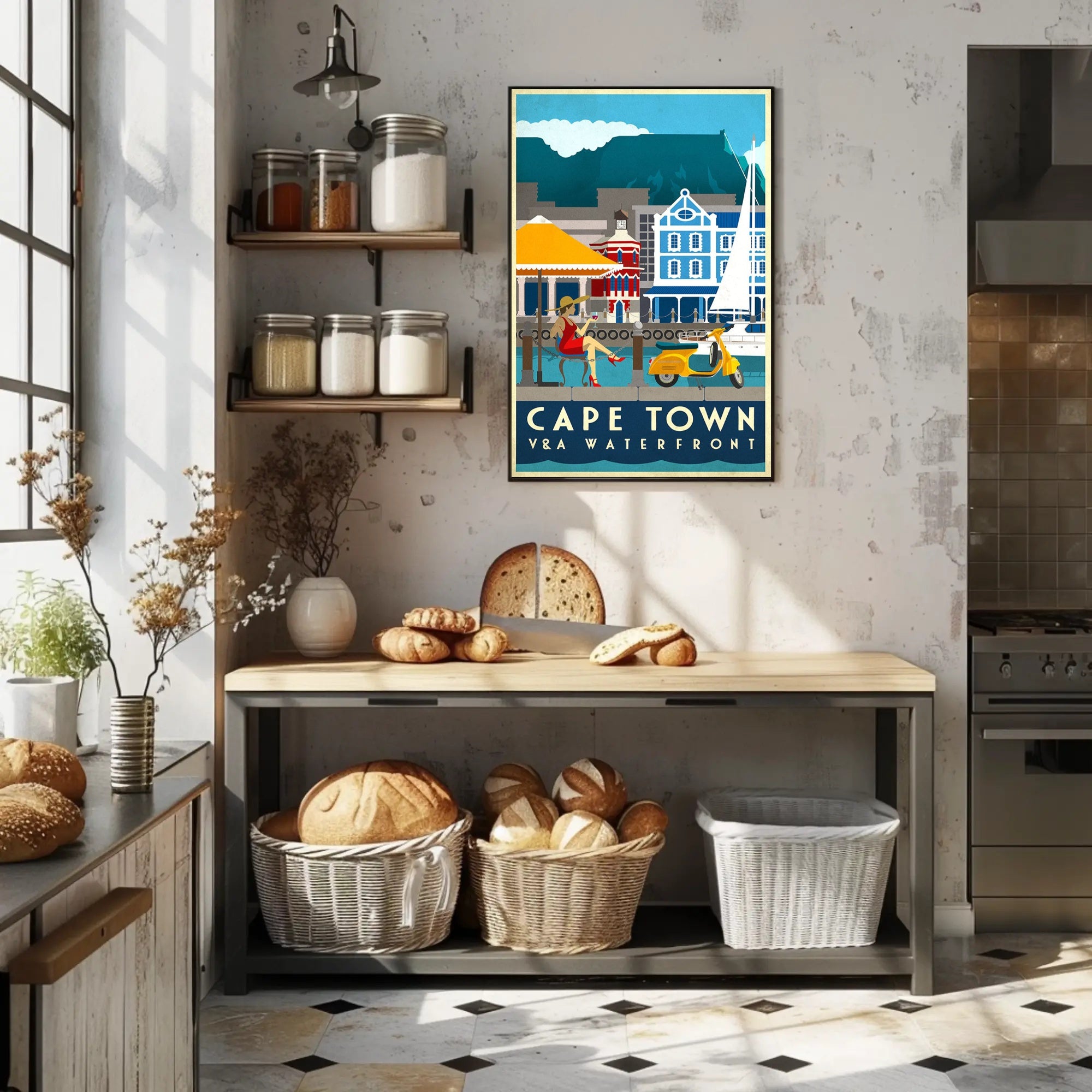 Cape Town V&A Waterfront Leisure Travel Poster PosterGoat