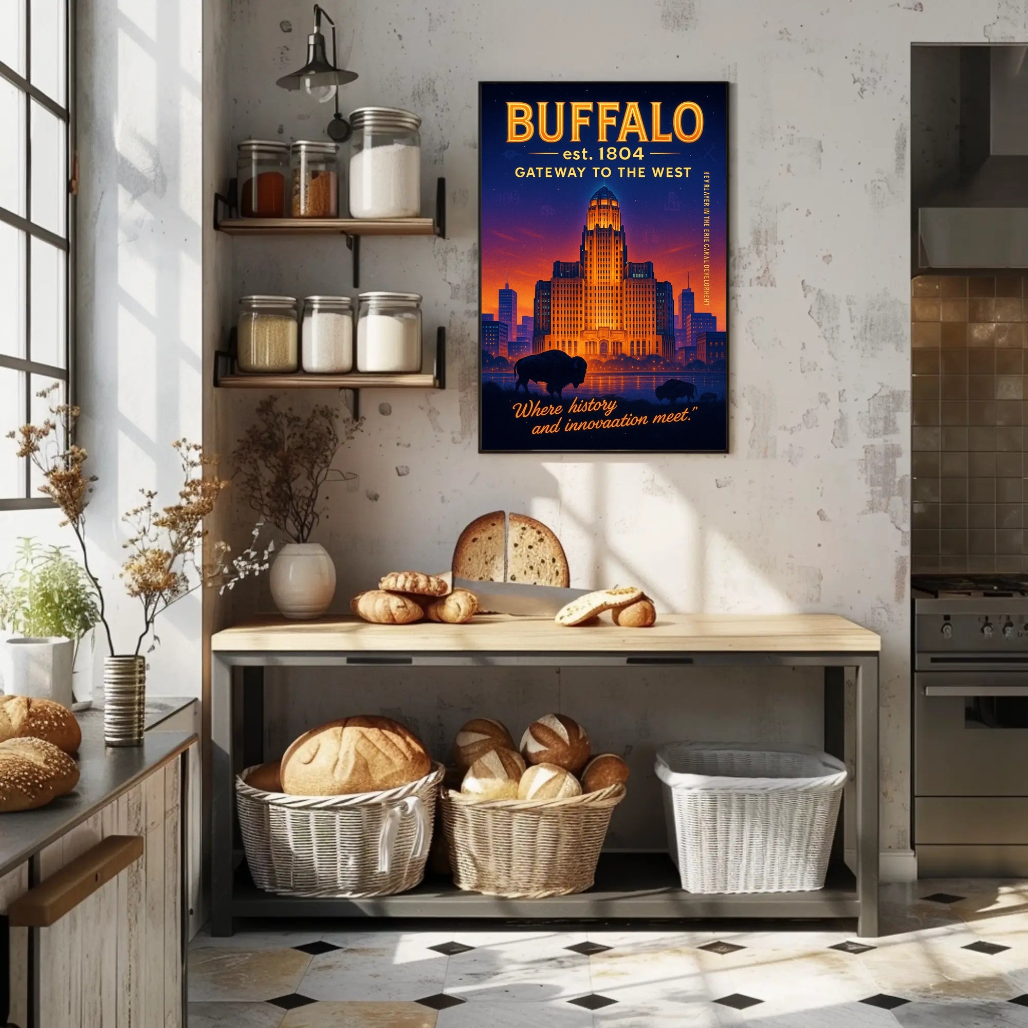 Buffalo Gateway to the West Poster Art Print PosterGoat