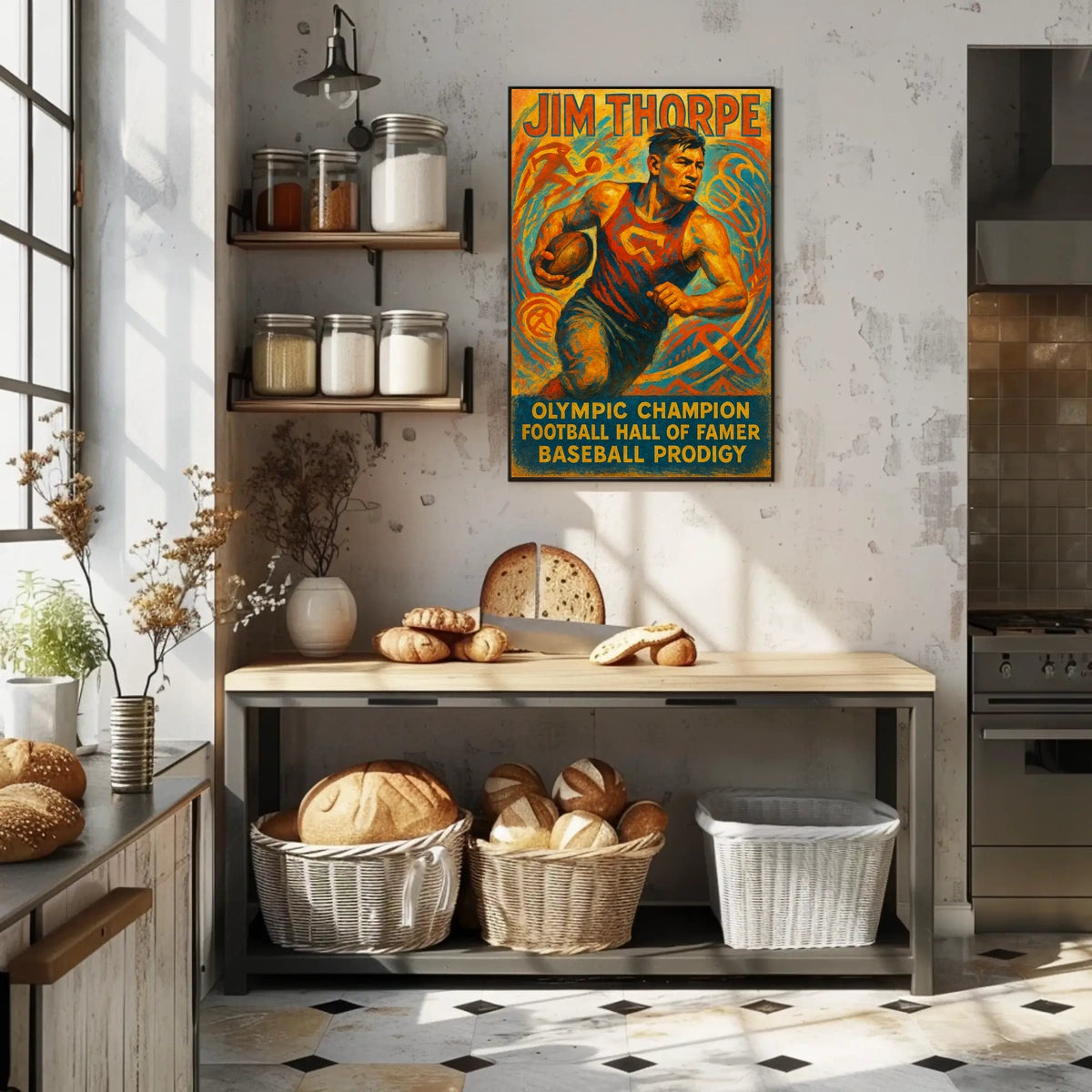 Celebrating a Sports Legend Jim Thorpe Poster