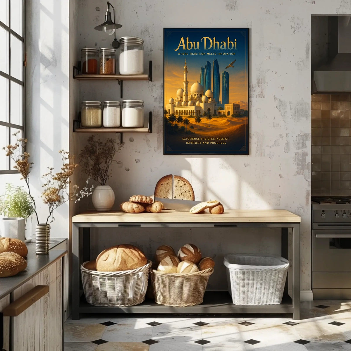 Abu Dhabi Tradition Innovation Cityscape Urban or Cityscape Poster