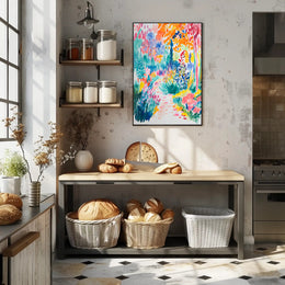 Vibrant Garden Scene Artistic Poster
