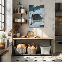 Winter Chapel in the Mountains Poster