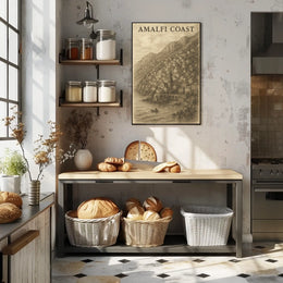 Amalfi Coast Poster Coastal View Wall Art 18x24 Museum