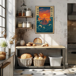 Los Angeles Sunset Fusion Urban or Cityscape Poster