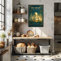 Abu Dhabi Majestic Grand Mosque Travel Poster
