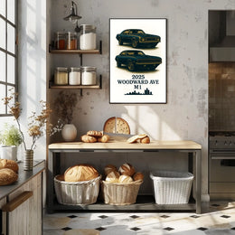 Classic Cars on Woodward Ave Poster