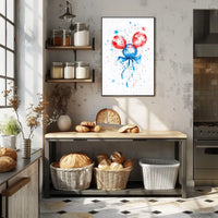 Watercolor Balloon Dog Artwork in Pastel Bouquet Poster