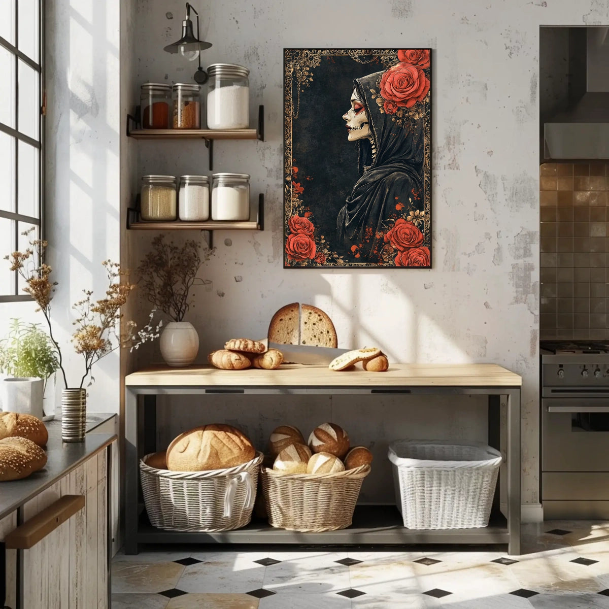 Day of the Dead Gothic Print Cultural or Heritage Poster