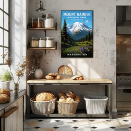 Mount Rainier National Park Poster PosterGoat