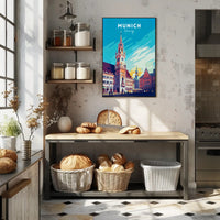 Munich New Town Hall Travel Poster
