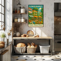 Flower Market Eastern Market Detroit Poster