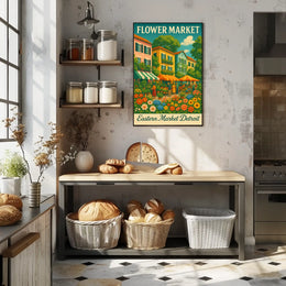 Flower Market Eastern Market Detroit Poster