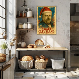 Grover Cleveland Festive Portrait Poster